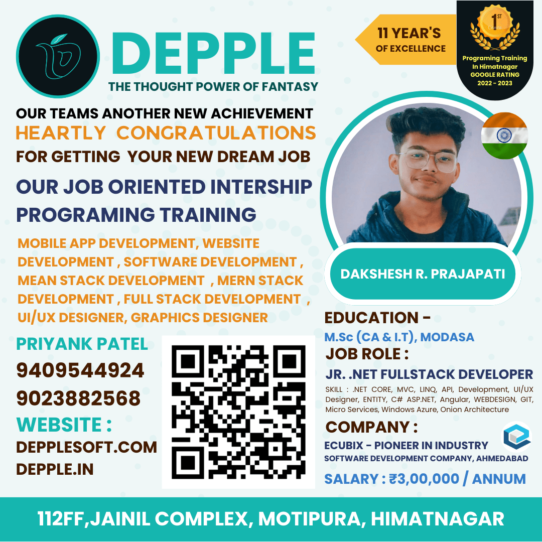 DEPPLE - YASH J. PATEL - DEPPLE JOB PLACEMENT POST