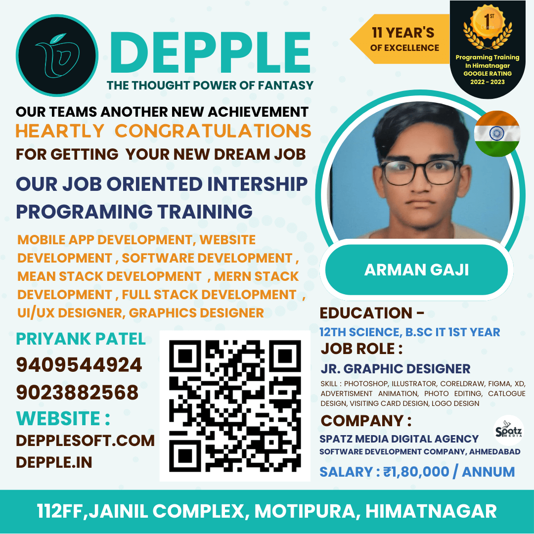 DEPPLE - YASH J. PATEL - DEPPLE JOB PLACEMENT POST