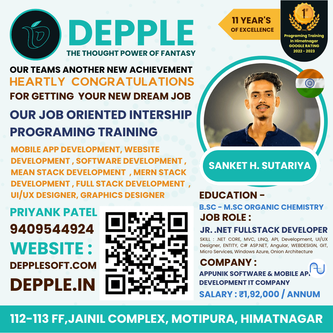 DEPPLE - YASH J. PATEL - DEPPLE JOB PLACEMENT POST