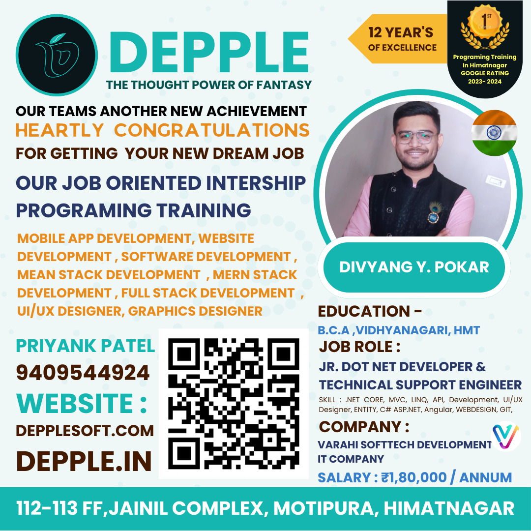 DEPPLE - DIVYANG Y. POKAR - DEPPLE JOB PLACEMENT POST